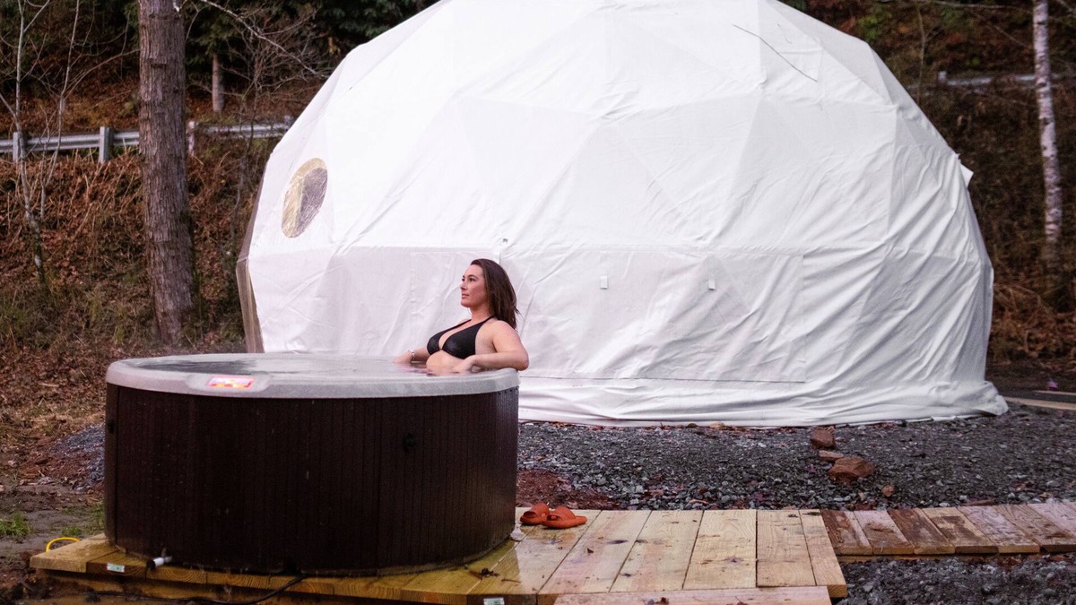 Brevard Apartment | Yurt Experience - Hot Tub - Creekside - Private Pond-
