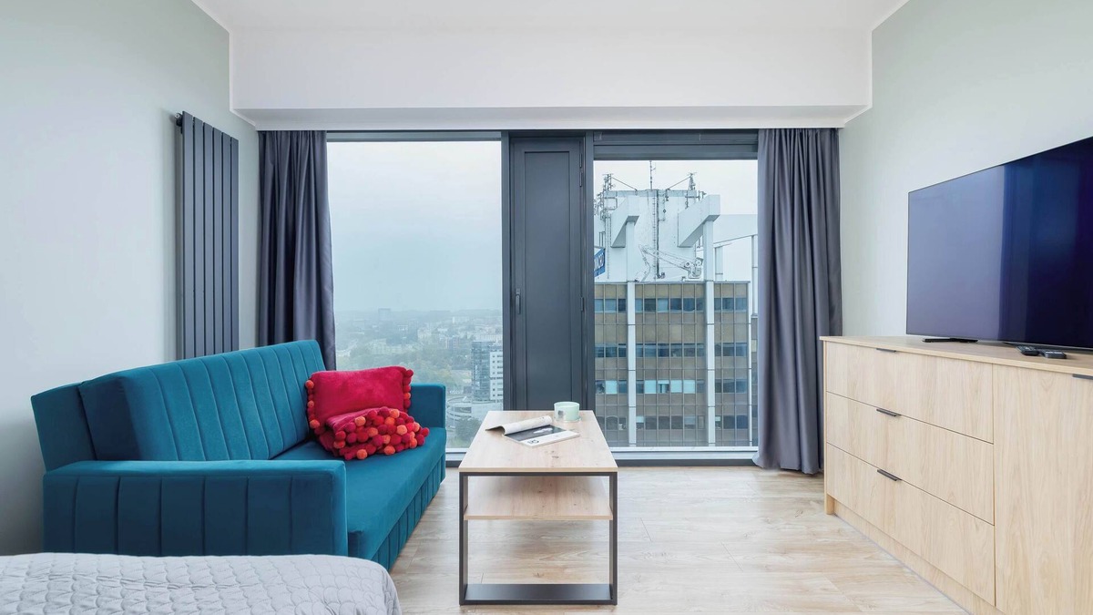 Katowice Apartment | Zabrska 15 Katowice | Stylish Studio | Air Conditioning | 25th Floor