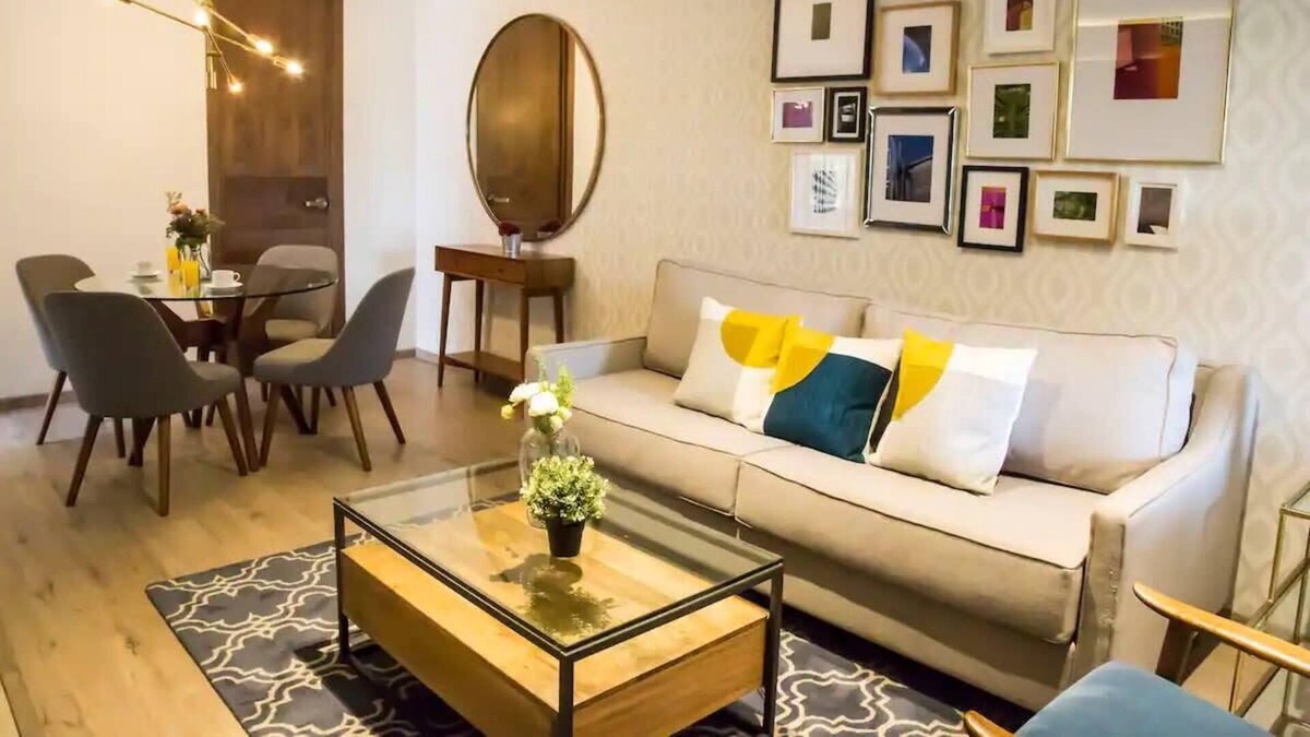 San Miguel Chapultepec Apartment | Zamorana I Modern 1-BR with Cozy Deck in Condesa