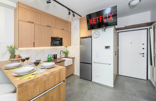 Mirow Apartment | 15th Floor Apartment in Warsaw Center