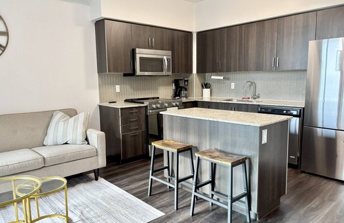 Rexdale Condo | 1BR+Den Near YYZ with Workspace