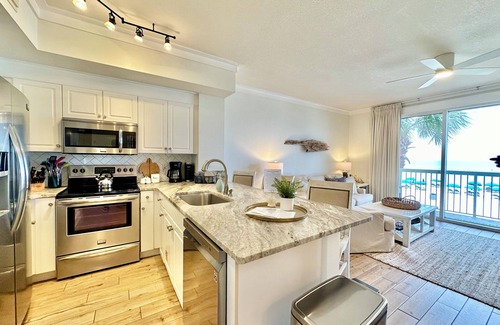 Miramar Beach Condo | 1st Floor! CELADON BEACH ~2 Private Parking Spaces ~ FREE Beach Chair Service!
