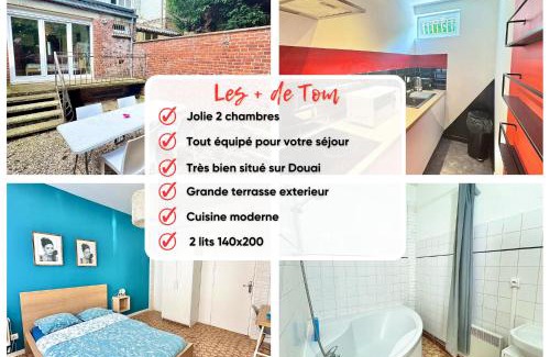 Douai Apartment | 2 chambres en RDC avec terrasse 4 personnes