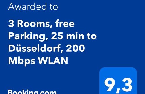 Rheinhausen Apartment | 3 Rooms, free Parking, 25 min to Düsseldorf, 200 Mbps WLAN