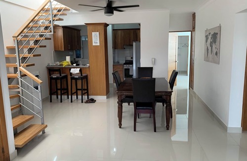 Santo Domingo Condo | 4-bedroom condo Steps from Ocean w/Pier, parking, WiFi, AC, parks & shopping.