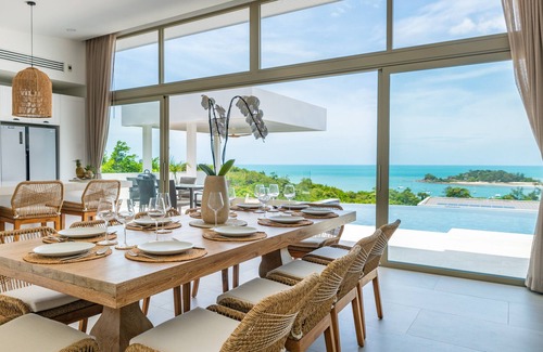 Choeng Mon Villa | 4 BR Sea View Private Pool Villa Short Walk to Choeng Mon Beach