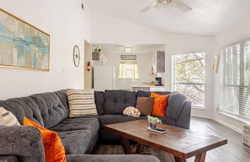 New Braunfels Ski Chalet | 5BR Riverfront Cabin, Steps to Water, Sleeps 18