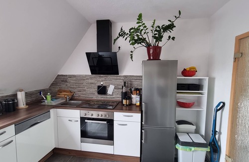 Meusdorf Apartment | 85 m² apartment, outskirts - 3 rooms, kitchen, bathroom, 15 m² south-west balcony