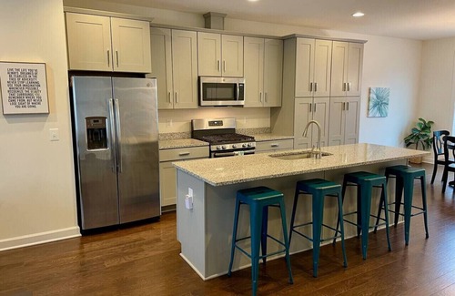 Belmont Villa | Airy Master Suite: Vaulted Ceiling, Private Bath