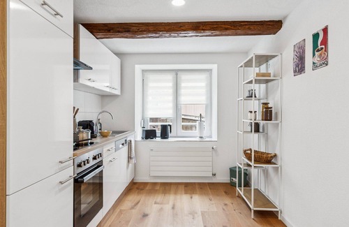 Luchsingen Apartment | Alpenzauber Chalet | mountain view, near Braunwald - bathtub and parking lot