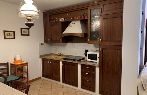 Valdisotto Apartment | Alpine apartment with a view of the mountain with the Olympic slopes of Bormio