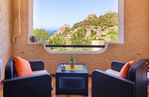 Nebida Apartment | Apartment "Casa Belvedere" with Sea & Mountain View, A/C, Wi-Fi, Garden, Terrace & Balcony