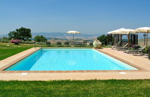 Gambassi Terme Villa | Apartment in villa with WIFI, A/C, pool, TV, terrace, panoramic view, close to San Gimignano