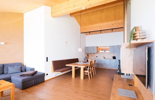 Fontanella Apartment | Apartment 'Konzett Top 4' with Mountain View, Shared Terrace and Wi-Fi