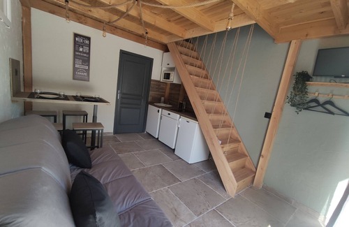 Vernoux-en-Vivarais Cottage | ATYPICAL GITE WITH COVERED SWIMMING POOL in summer