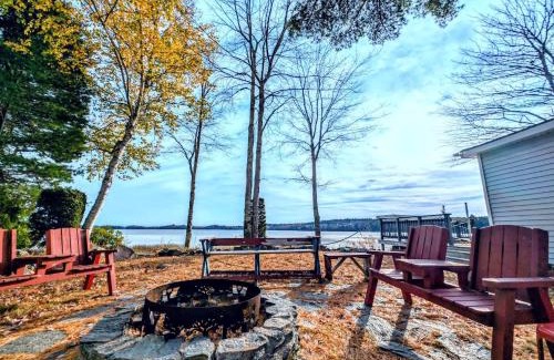 Sullivan House | Back of the Moon Lakefront Camp family watersports fire pit 1 dog beach sleeps 8