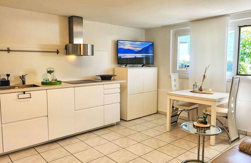 Gordola Apartment | Beautiful apartment for 2 people with A/C, WIFI, TV, patio, pets allowed and panoramic view