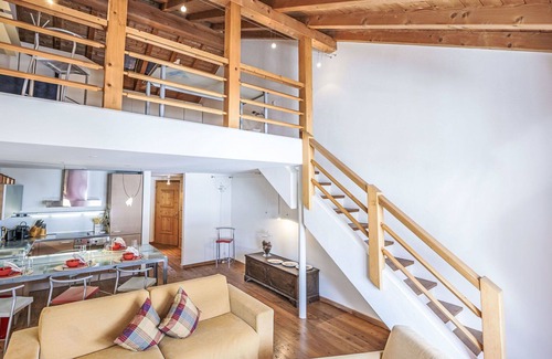 La Punt-Chamues-ch Apartment | Beautiful apartment for 4 people with WIFI, TV, balcony, pets allowed and panoramic view