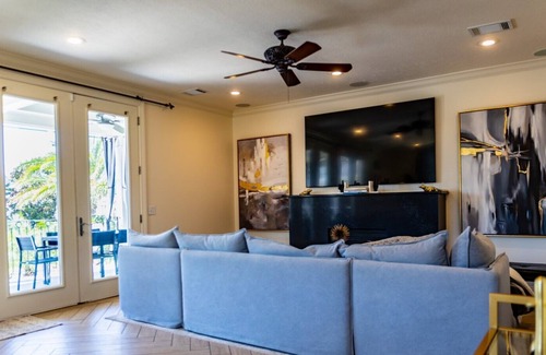 West End House | Beautiful large tropical pool in gated yard.