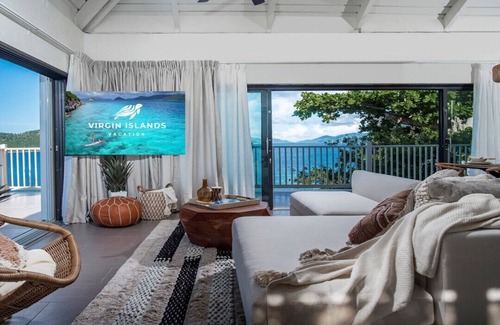 Frydendal Villa | Beautiful Villa with wrap around deck with views as far as Tortola