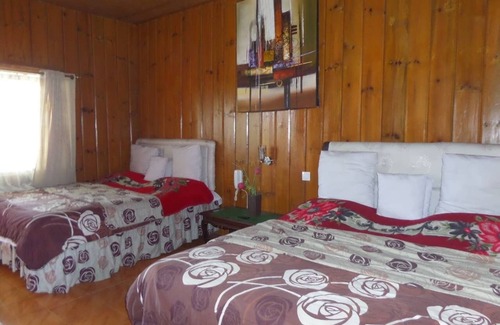 Tengger Caldera Bed & Breakfast | Bedroom for 4 person view direct to Mt. Bromo