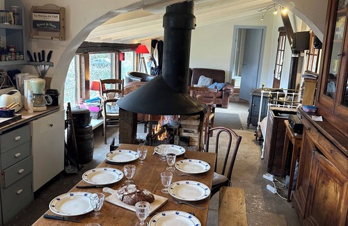 Satillieu House | Bergerie Rustique, Vue, Brasero et Four à Pain