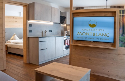 Ortisei Apartment | Brand New Apartments “Seceda - Montblanc” with Wi-Fi, Terrace & Garden