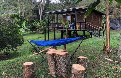 San Francisco Ski Chalet | Cabaña tipo glamping en finca cafetera con zonas verdes, avistamiento de aves, paisaje cafetero