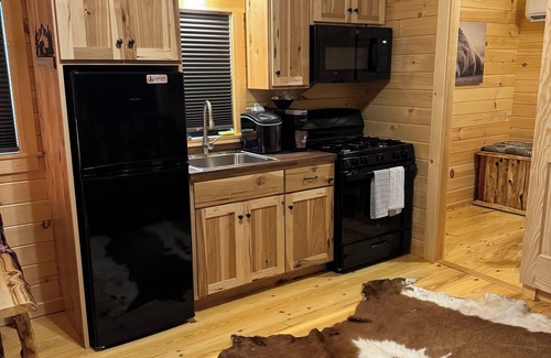 Moodys Cabin | Cabin in The Trees. A true log cabin overlooking a beautiful crystal clear creek