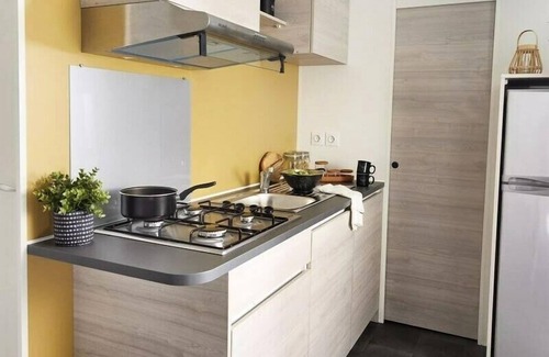 Meze House | Camping Beau Rivage* - Mobile home Family Luxe 3 rooms 4 people Air-conditioned with Jacuzzi