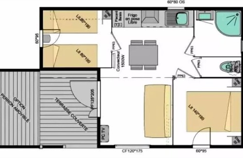 Montaigut-le-Blanc House | Camping Le Pré - Chalet 3 Pièces 4 Personnes