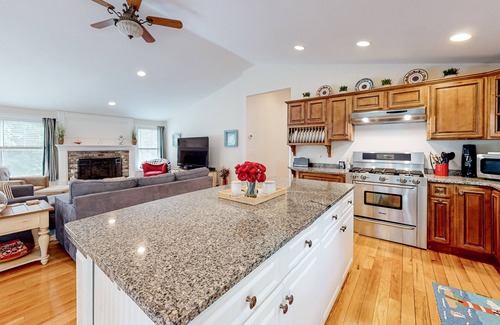 Osterville House | Cape escape with patio, grill, firepit, outdoor dining, W/D