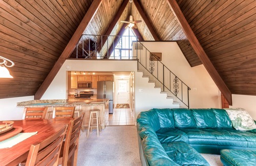 Bumpass House | Charming, lakefront A-frame with private dock, lakeside gazebo, spacious deck