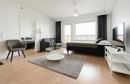 Tampere Apartment | City Home Finland Panorama Suite - New Luxury Suite with Own SAUNA, One Bedroom, Spacious Balcony with City Views and Great Location next to Nokia Arena