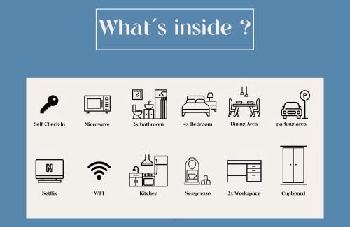 Leinefelde-Worbis Apartment | CLUBHAUS 6 - geräumige Ferienwohnung mit 4 Schlafzimmern & 2 Bädern