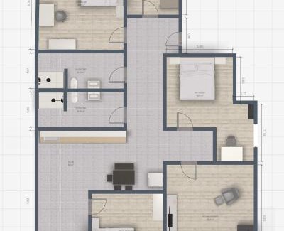 Leinefelde-Worbis Apartment | CLUBHAUS 6 - geräumige Ferienwohnung mit 4 Schlafzimmern & 2 Bädern