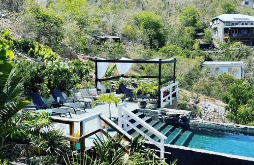 Estate Emmaus Cottage | Colorful Caribbean Cottage King Bed, Pool, Lush Garden Views