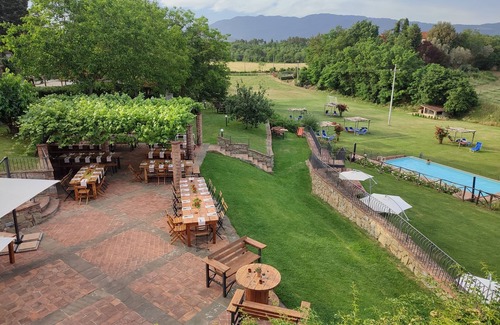 Laterina Apartment | Comfortable apartment renovated from an old brick kiln, with pool and restaurant on site!