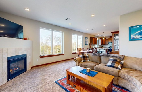 Netarts House | Comfortable home with ocean views, with private hot tub, deck, fireplace, WiFi