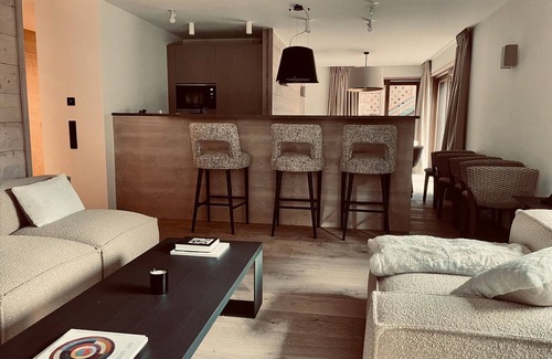 Le Praz Apartment | Courchevel Le Praz: New 3BR Apartment with Balcony, Close to Slopes, Sleeps 6