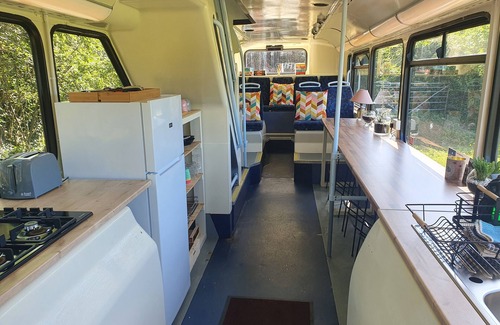 Liverton Cabin | Dartmoor Double Decker bus on an Alpaca Farm sleeps 8