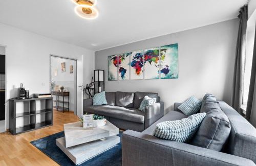 Duissern Apartment | Design Luxus, Vollausstattung, 2 min Hbf Duisburg, beste Betten, 2 55" TV, Netflix, W24