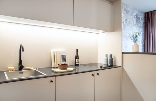 Darmstadt Apartment | Design Serviced Apartment in Darmstadt, Langzeit, Dachterrasse, Lounge, Wlan