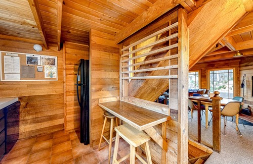 Neskowin House | Dog-friendly home with wetlands view, deck, fireplace, outdoor shower