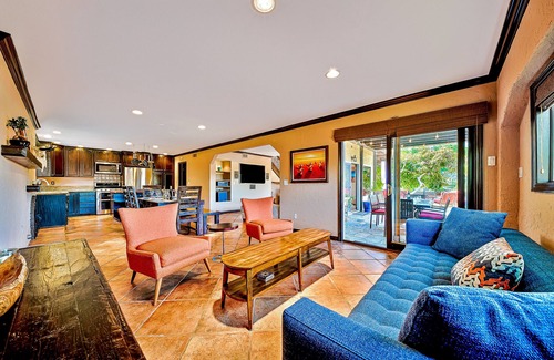 Olde Carlsbad House | Dreamy SoCal home near the beach with pool, hot tub, pool table, grill & firepit