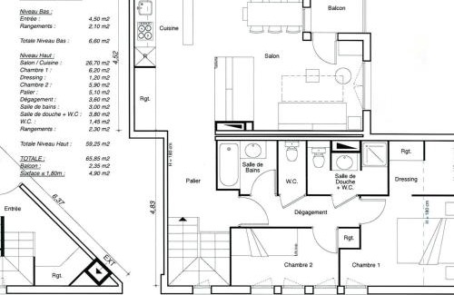 Belle Plagne Apartment | Duplex moderne proche pistes, balcon, cuisine équipée, pour 7 pers - FR-1-455-181