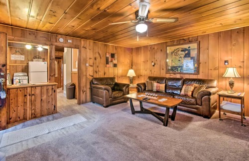 East Tawas House | East Tawas Cabin with Deck, Backyard & Fire Pit!