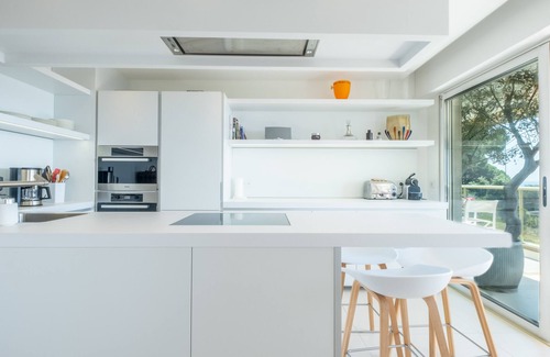 Cannes La Bocca Apartment | Elegant 3-Room Apartment with Terrace, Pool & Island Views