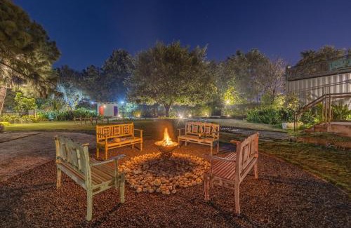 Faridabad Villa | ELIVAAS Hidden Oasis 4BHK with Pool, Mud House & Container House