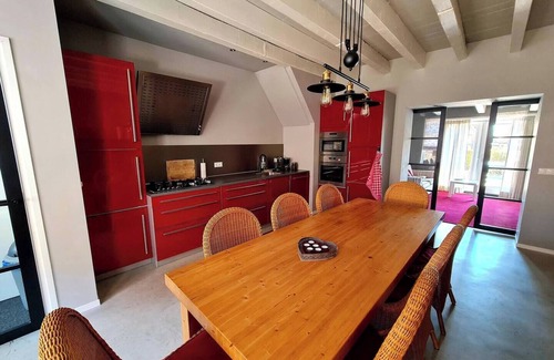 Holwerd House | Entire house with a big kitchen and 2 bedrooms "Blomsteech"